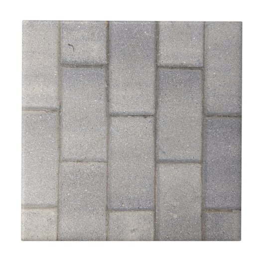 Gray Brick Cement Sidewalk Tegeltje (Voorkant)