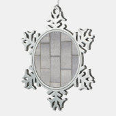 Gray Brick Cement Sidewalk Tin Sneeuwvlok Ornament (Rechts)