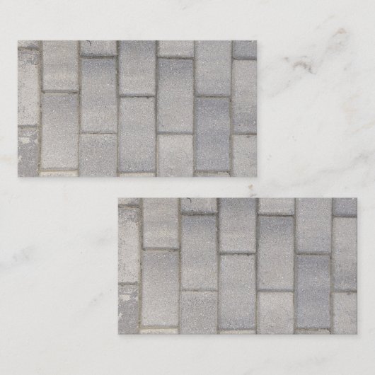 Gray Brick Cement Sidewalk  Visitekaartje (Voorkant / Achterkant)