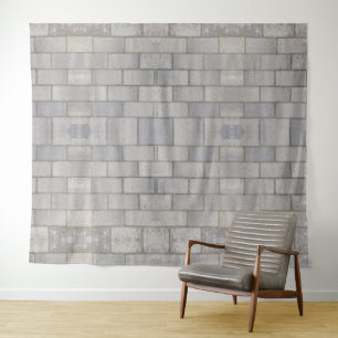 Gray Brick Cement Sidewalk Wandkleed