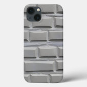 Gray Brick Design iPhone Case Minimal Style (Achterkant)