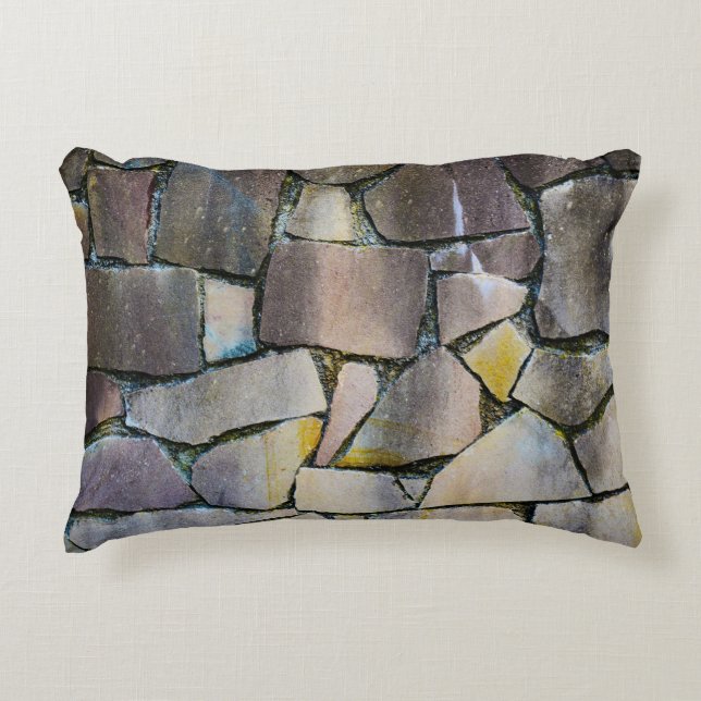 Gray brick wall accent kussen (Voorkant)