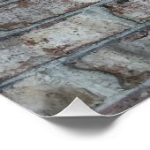 Gray Brick Wall Grunge Bricks Background Texture Poster (Hoek)