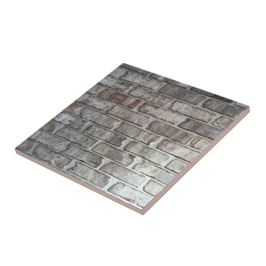 Gray Brick Wall Grunge Bricks Background Texture Tegeltje (Zijkant)