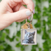 Gray British Shorthair Cat Sleutelhanger (Hand)