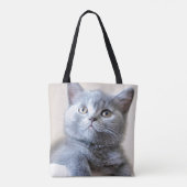 Gray British Shorthair Cat Tote Bag (Achterkant)