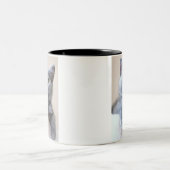 Gray British Shorthair Cat Tweekleurige Koffiemok (Center)