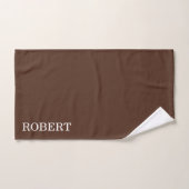 Gray &Brown Abstract Pattern personalized name Bad Handdoek (Handdoek)