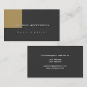 Gray Brown Beige Professional Artist Visitekaartje (Voorkant / Achterkant)