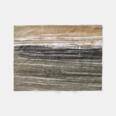 Gray brown lines abstract painting art fleece deken (Voorkant (Horizontaal))