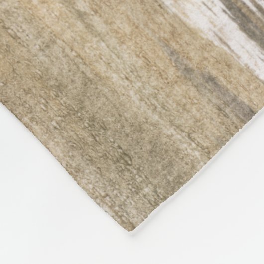 Gray brown lines abstract painting art fleece deken (Hoek)