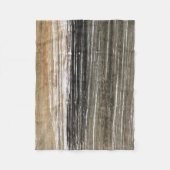 Gray brown lines abstract painting art fleece deken (Voorkant)