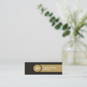 Gray Brown Monogram Consultant Visitekaartje (Staand voorkant)