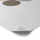 Gray Brown & Slate Blue Circles Pattern Modern Poster (Hoek)