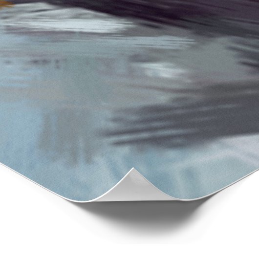 Gray Brown Taupe White Abstract Brushstrokes Poster (Hoek)