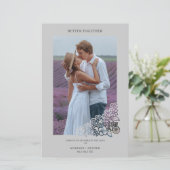 Gray Budget Foto Botanical Lijst Wedding (Staand voorkant)