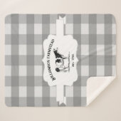 Gray Buffalo Pset Boerderij Koe Sherpa Blanket Deken (Voorkant (horizontaal))