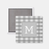 Gray Buffalo Pset Monogram Magnet (Voorkant / Achterkant)