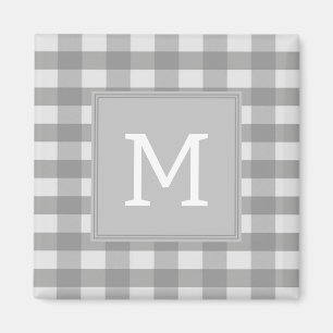 Gray Buffalo Pset Monogram Magnet