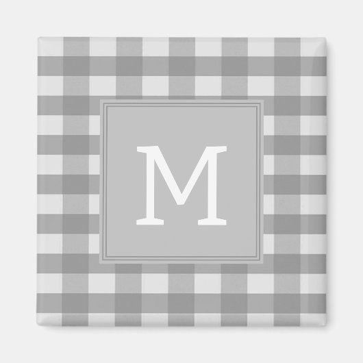 Gray Buffalo Pset Monogram Magnet (Voorkant)