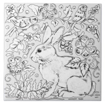 Gray Bunny Rabbit Bird Draal Artistic