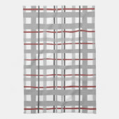 Gray Burgundy Pset Stripes Pattern Theedoek (Verticaal)