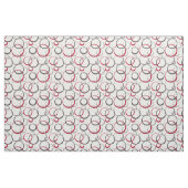 Gray Burgundy Red Rings Modern Geometric Pattern Stof (Fat Quarter)