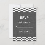 Gray Burlap RSVP (Achterkant)