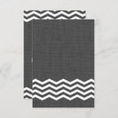 Gray Burlap RSVP (Voorkant / Achterkant)