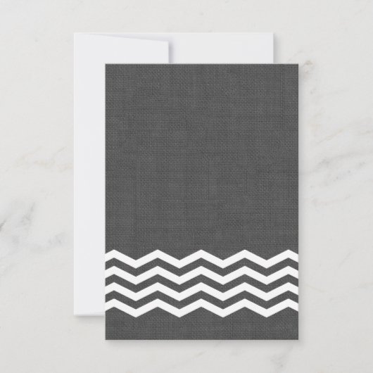 Gray Burlap RSVP Kaartje (Voorkant)