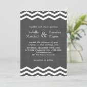 Gray Burlap Wedding Invitation Kaart (Staand voorkant)