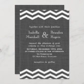 Gray Burlap Wedding Invitation Kaart (Voorkant / Achterkant)
