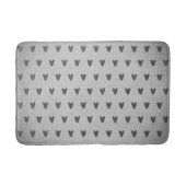 Gray Burlap Whimsical Hearts Rustic Farmhouse Badmat (Voorkant)