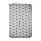 Gray Burlap Whimsical Hearts Rustic Farmhouse Badmat (Voorkant Verticaal)