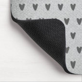 Gray Burlap Whimsical Hearts Rustic Farmhouse Muismat (Hoek)