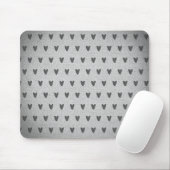 Gray Burlap Whimsical Hearts Rustic Farmhouse Muismat (Met muis)