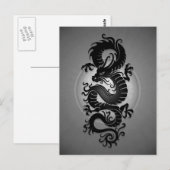 Gray Burst Chinese Dragon Briefkaart (Voorkant / Achterkant)