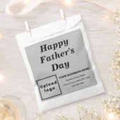 Gray Business Brand Father's Day Paper Bag Bedankzakje (Geknipt)