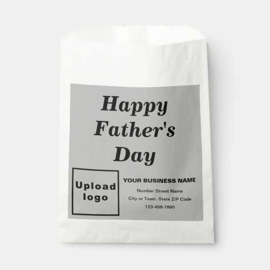 Gray Business Brand Father's Day Paper Bag Bedankzakje (Voorkant)