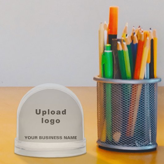 Gray Business Brand on Snow Globe Sneeuwbol