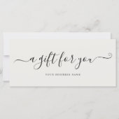 Gray Business Gift Certificate Elegant Simple (Voorkant)