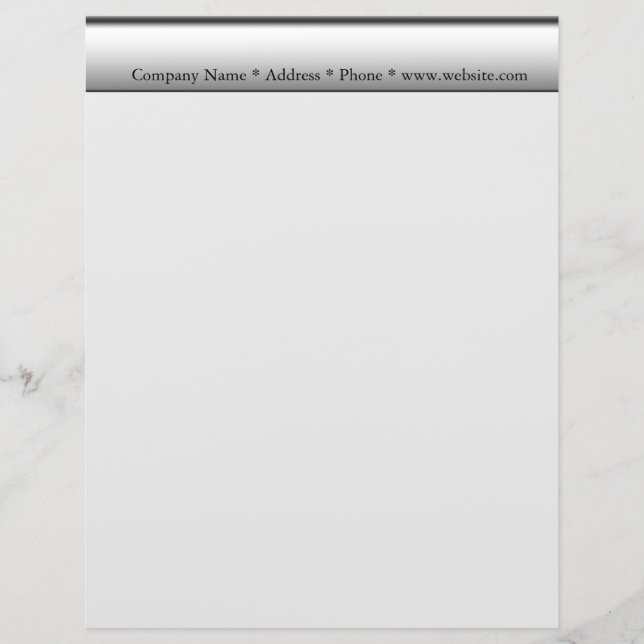 Gray Business Letterhead Gepersonaliseerd Briefhoofd (Voorkant)
