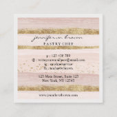 Gray cake home specialietbakkersdienst vierkante visitekaartje (Achterkant)