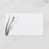 Gray Calla Lily Silhouette Visitekaartjes (Achterkant)