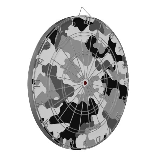 Gray Camo Dartboard Dartbord (Voorkant Links)
