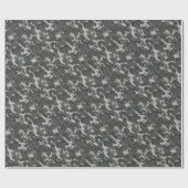 Gray Camo Modern Outdoor Camouflage Cadeaupapier (Vlak)