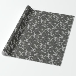 Gray Camo Modern Outdoor Camouflage Cadeaupapier