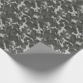 Gray Camo Modern Outdoor Camouflage Cadeaupapier (Hoek)
