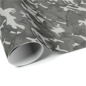 Gray Camo Modern Outdoor Camouflage Cadeaupapier (Rol Hoek)