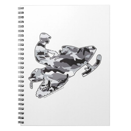 Gray Camoflage Snowmobiler Notitieboek (Voorkant)